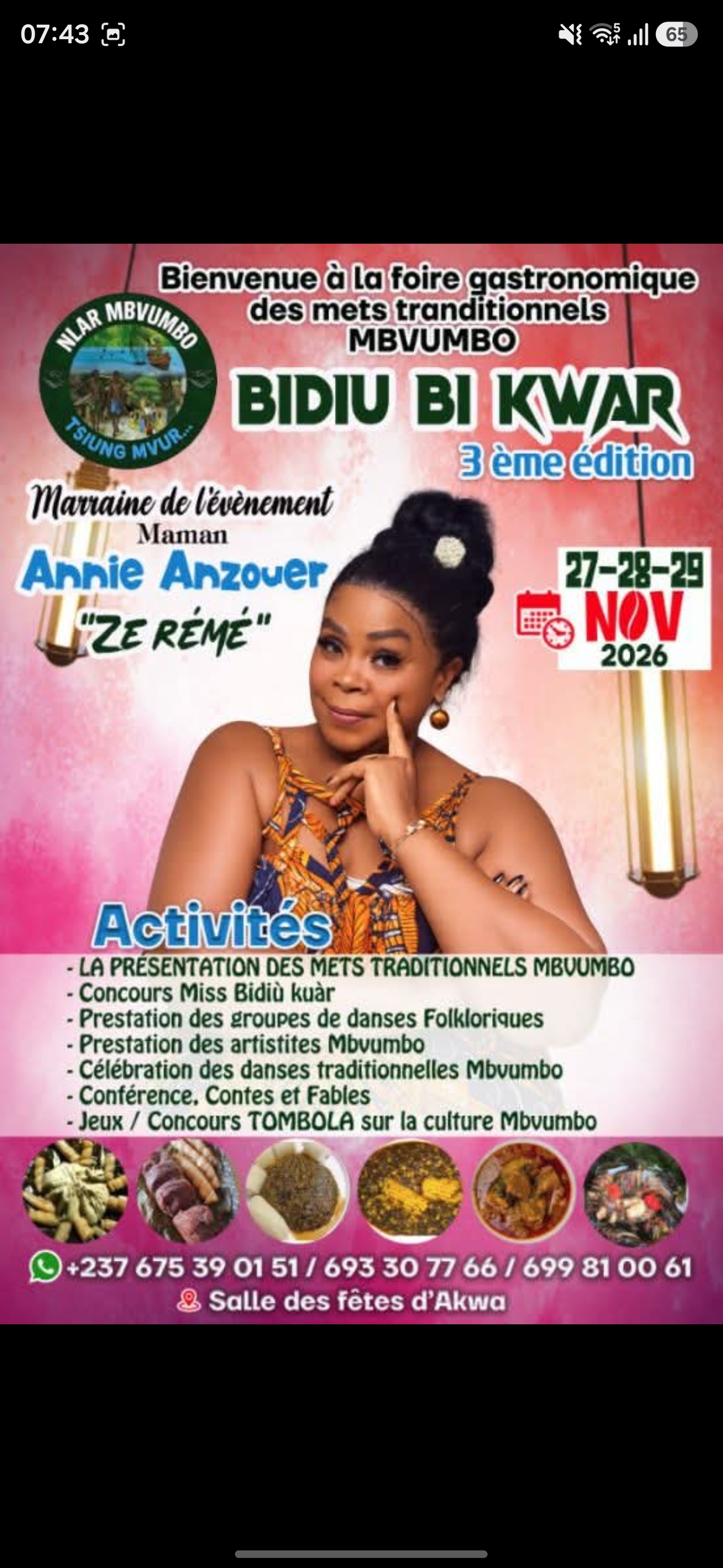 Affiche de l'événement Foire GASTRONOMIQUE BIDIÙ BI KWAR
