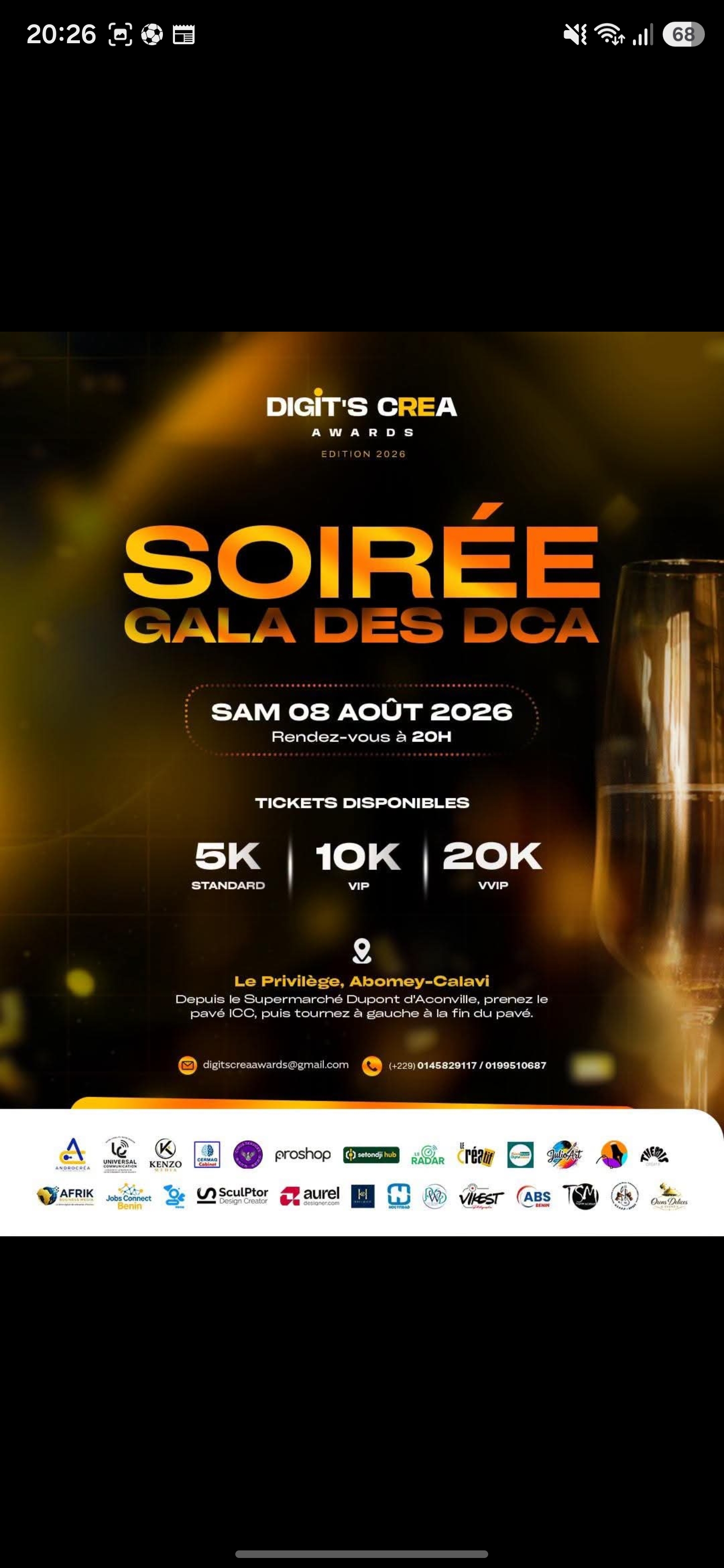 Affiche de l'événement SOIREE GALA DES DCA