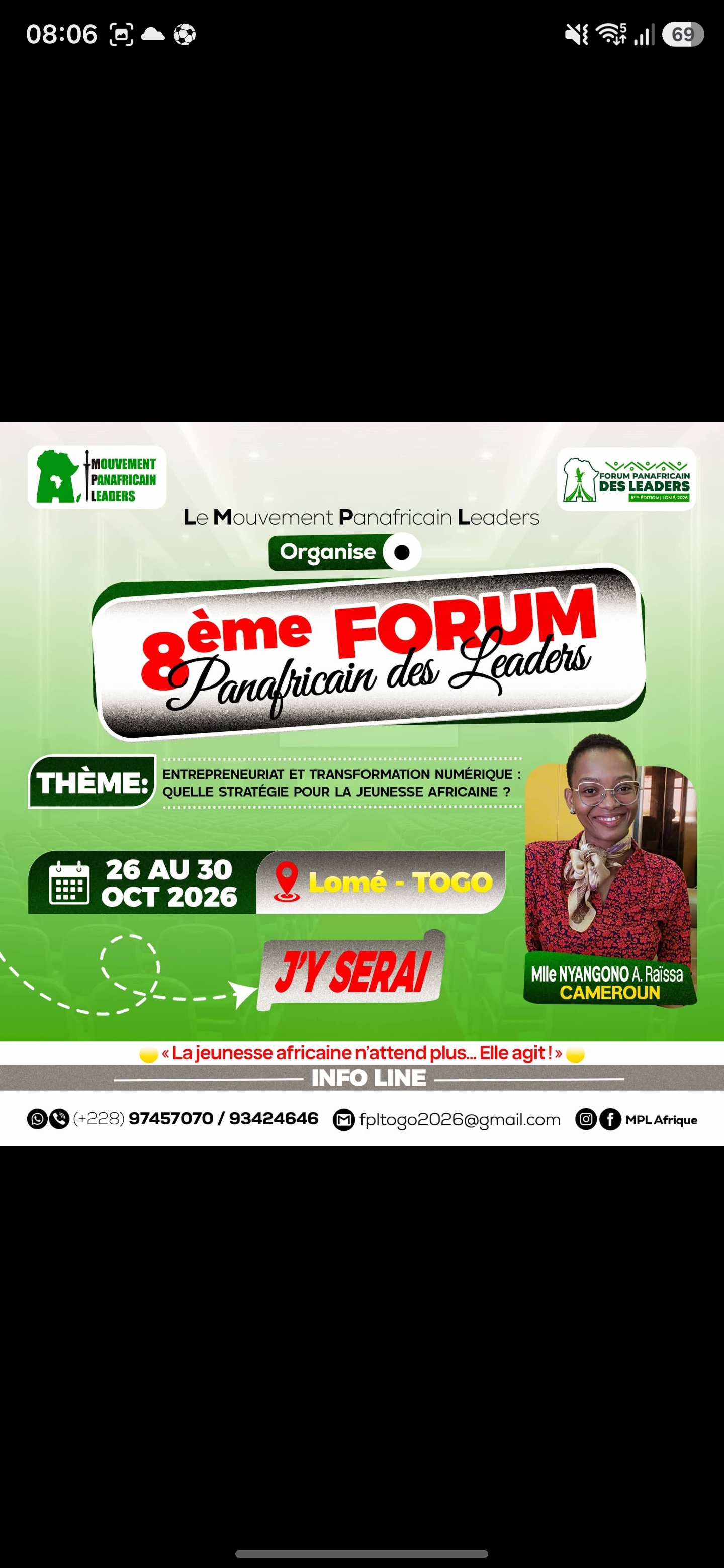 Affiche de l'événement Forum Panafricain des Leaders- Edition 8