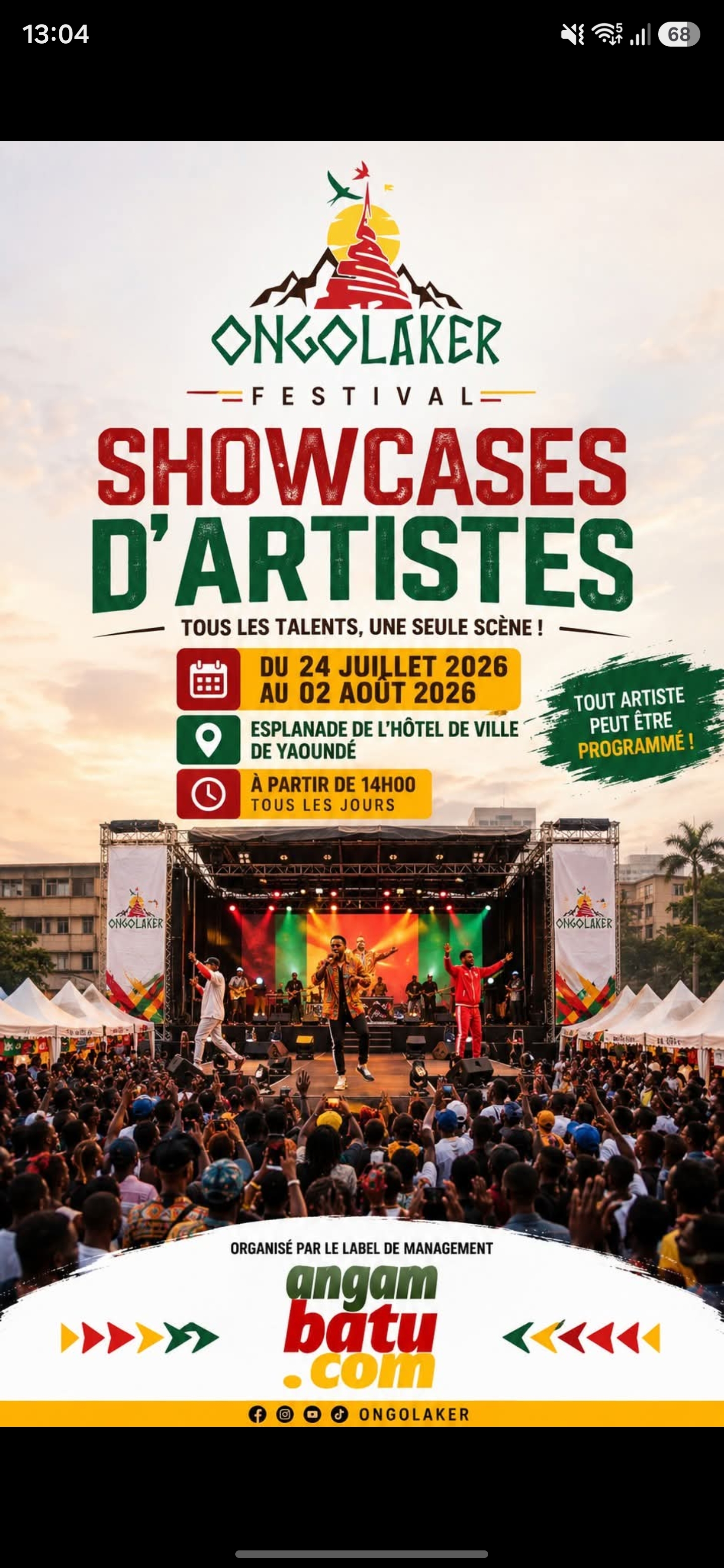 Affiche de l'événement FESTIVAL ONGOLAKER